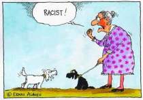 Racist-Dog-Granny-Cartoon