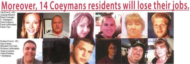 Here are the mugshots featured on the AFSCME flyer distributed in Coeymans.